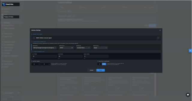 Tradyra no-code strategy builder — 10-step wizard for crypto trading bots — view 12 of 17